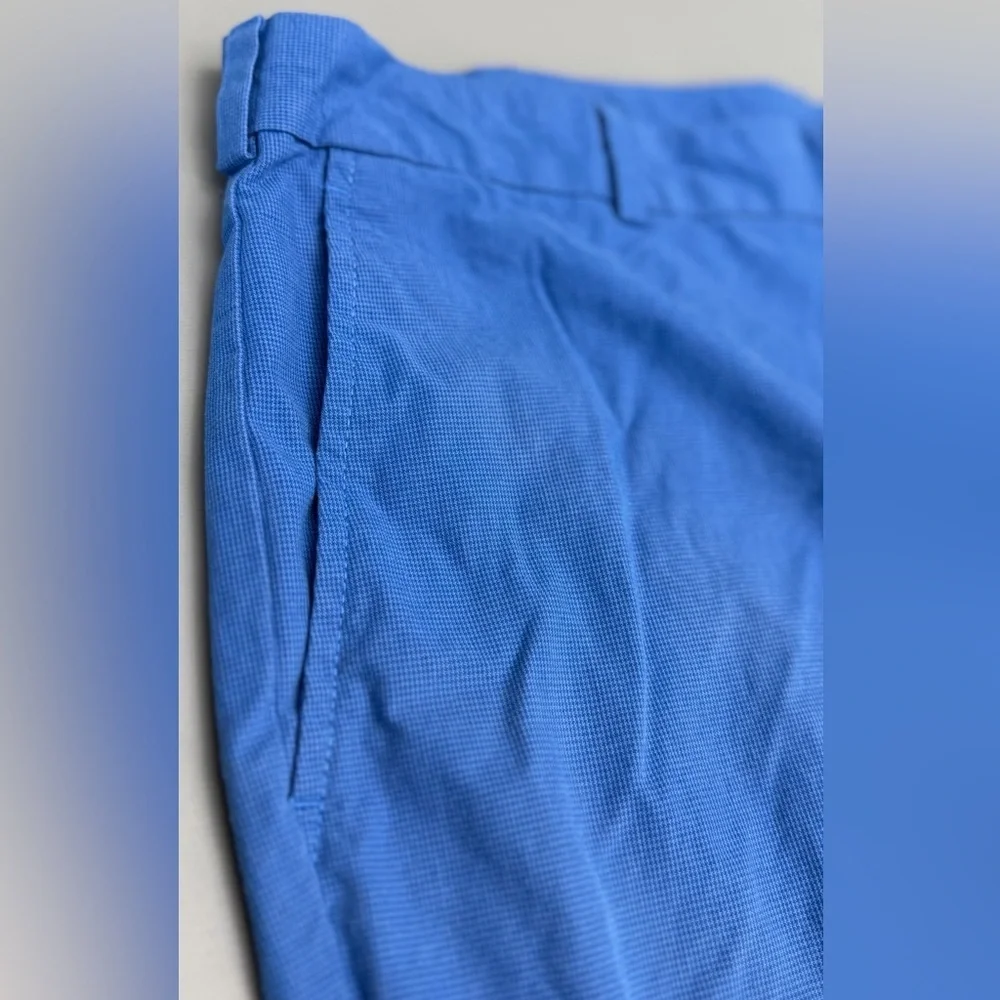 Brooks Brothers Blue Cotton Flat Front Shorts – Classic Casual Menswear Size W38